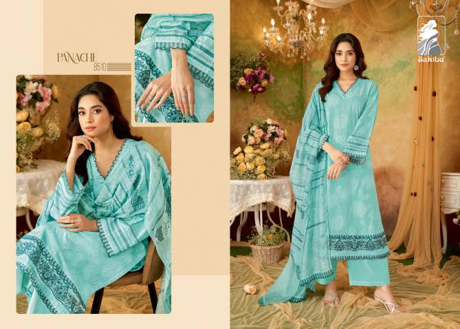 Panache By Sahiba Embroidery Printed Cotton Dress Material Wholesale Price In Surat